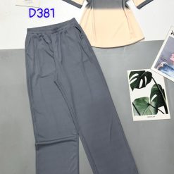 Đồ bộ tăm lạnh quần dài áo tay ngắn in chữ viền màu - DBO4404