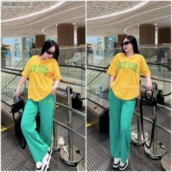 Đồ Bộ Quần Dài In Chữ New York Áo Tay Ngắn Form Dưới 70kg - DBO4406