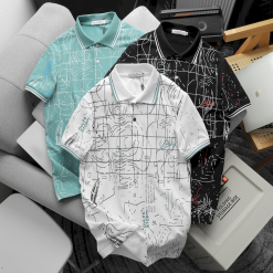 Áo Thun Nam Cổ Bẻ Pack Horse In Hoạ Tiết (Có size 3x) - CS223