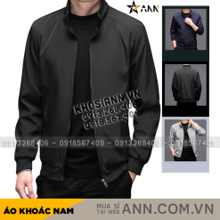 Áo Khoác Nam Rurumen Chất Dù 2 Lớp Kiểu Trơn Cổ Đứng Cao Cấp (Có Size 3x) - AK086