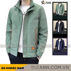 Áo Khoác Nam Rurumen Chất Dù 2 Lớp Cổ Đứng Phối Logo Bên Túi (Có size 3x) - AK087