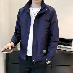 Áo Khoác Nam Rurumen Chất Dù 2 Lớp Cổ Đứng Phối Logo Bên Túi (Có size 3x) - AK087