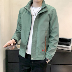 Áo Khoác Nam Rurumen Chất Dù 2 Lớp Cổ Đứng Phối Logo Bên Túi (Có size 3x) - AK087