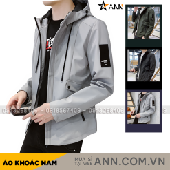 Áo Khoác Nam Rurumen Chất Dù 2 Lớp Có Nón Phối Logo Bên Tay (Có size 3x) - AK088