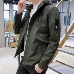 Áo Khoác Nam Rurumen Chất Dù 2 Lớp Có Nón Phối Logo Bên Tay (Có size 3x) - AK088