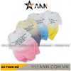 Áo thun nữ hai màu Baby Tee ôm body từ 35kg - 55kg in chữ - AG1322