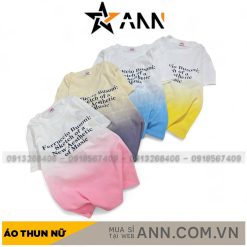 Áo thun nữ hai màu Baby Tee ôm body từ 35kg - 55kg in chữ - AG1322