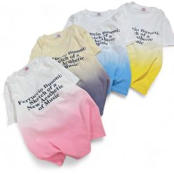 Áo thun nữ hai màu Baby Tee ôm body từ 35kg - 55kg in chữ - AG1322