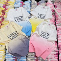 Áo thun nữ hai màu Baby Tee ôm body từ 35kg - 55kg in chữ - AG1322