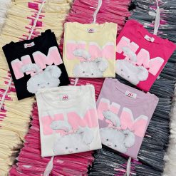 Áo thun nữ Baby Tee ôm body từ 35kg - 55kg in con thỏ - AG1323