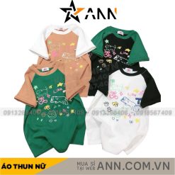 Áo thun nữ Baby Tee ôm body từ 35kg - 55kg in nhiều hình chú mèo - AG1325