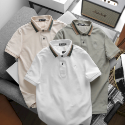 Áo Thun Nam Cổ Bẻ Thêu Chữ G (Có size 3x) - CS224