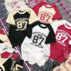 Áo thun nữ Baby Tee ôm body từ 35kg - 55kg in Số 87 - AG1331