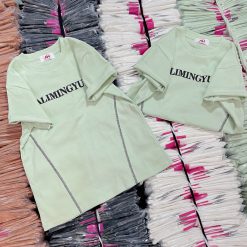 Áo thun nữ màu trơn in chữ Baby Tee ôm body từ 35kg - 55kg - AG1334