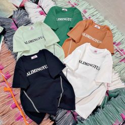 Áo thun nữ màu trơn in chữ Baby Tee ôm body từ 35kg - 55kg - AG1334