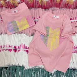 Áo thun nữ in hình trái tim màu Baby Tee ôm body từ 35kg - 55kg - AG1338
