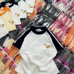Áo thun nữ Baby Tee ôm body từ 35kg - 55kg in Hình Con Chó bên trái - AG1344