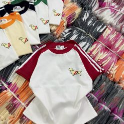 Áo thun nữ Baby Tee ôm body từ 35kg - 55kg in Hình Con Chó bên trái - AG1344