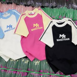 Áo thun nữ Baby Tee ôm body từ 35kg - 55kg in chữ MAKEITRAIN - AG1347