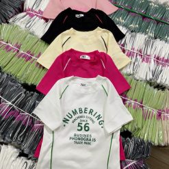 Áo thun nữ Baby Tee ôm body từ 35kg - 55kg in chữ Và Số 56 - AG1348