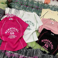 Áo thun nữ Baby Tee ôm body từ 35kg - 55kg in chữ Và Số 56 - AG1348