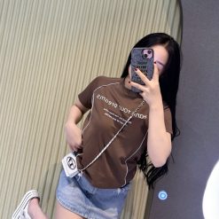 Áo thun nữ Baby Tee ôm body từ 35kg - 55kg in chữ hang your dream - AG1349