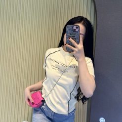 Áo thun nữ Baby Tee ôm body từ 35kg - 55kg in chữ hang your dream - AG1349