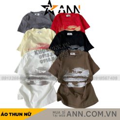 Áo thun nữ Baby Tee ôm body từ 35kg - 55kg in chữ HinMi - AG1350