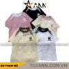 Áo thun nữ Baby Tee ôm body từ 35kg - 55kg in chữ B bên trái - AG1351