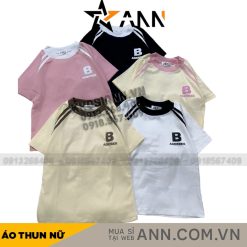 Áo thun nữ Baby Tee ôm body từ 35kg - 55kg in chữ B bên trái - AG1351