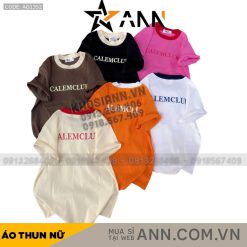 Áo thun nữ Baby Tee ôm body từ 35kg - 55kg in chữ CALEMCLUB - AG1352