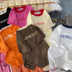 Áo thun nữ Baby Tee ôm body từ 35kg - 55kg in chữ CALEMCLUB - AG1352