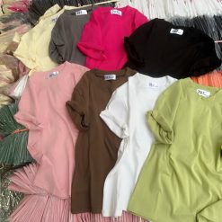 Áo thun nữ Baby Tee ôm body tay ngắn Trơn từ 35kg - 55kg - AG1354