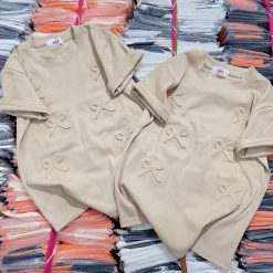 Áo thun nữ In Nỗi hình cái nơ Baby Tee ôm body từ 35kg - 55kg - AG1356