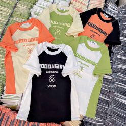 Áo thun nữ Baby Tee ôm body từ 35kg - 55kg In chữ và Số 8 - AG1360