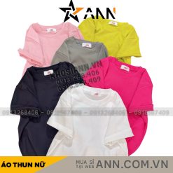 Áo thun nữ màu trơn tay ngắn Baby Tee ôm body từ 35kg - 55kg - AG1361