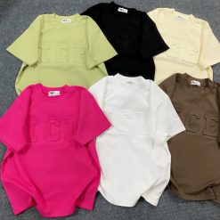 Áo thun nữ Baby Tee ôm body từ 35kg - 55kg In Nổi Chữ ICE - AG1362