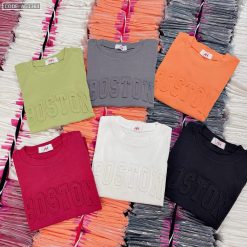 Áo thun nữ Baby Tee ôm body từ 35kg - 55kg In chữ Nổi BOSTON - AG1364