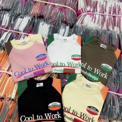 Áo thun nữ Baby Tee ôm body từ 35kg - 55kg In Chữ Cool To Work - AG1366