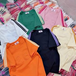 Áo thun nữ Baby Tee ôm body từ 35kg - 55kg In Chữ Nổi Aa - AG1367