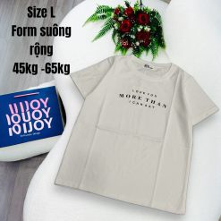 Áo Thun Nữ Cổ Tròn In chữ MORE THAN form ôm suông rộng size L(45-65kg) - AG1370