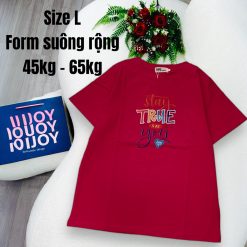 Áo Thun Nữ Cổ Tròn In chữ TRUE form ôm suông rộng size L(45-65kg) - AG1372
