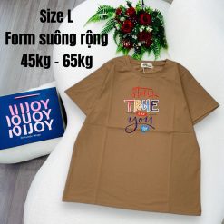 Áo Thun Nữ Cổ Tròn In chữ TRUE form ôm suông rộng size L(45-65kg) - AG1372