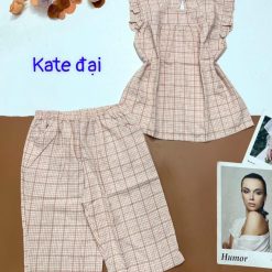 Đồ bộ vải kate form đại quần lửng áo sát nách bèo - DBO4409