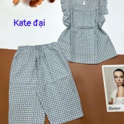 Đồ bộ vải kate form đại quần lửng áo sát nách bèo - DBO4409