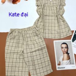 Đồ bộ vải kate form đại quần lửng áo sát nách bèo - DBO4409