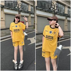 Đồ bộ quần đùi áo tay ngắn thuê chữ dessports - DBO4411