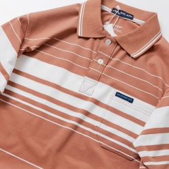 Áo Thun Sọc Nam Trung Niên Phối Sọc Nhuyễn Có Túi Thun Cotton (Có size 3x) - AS056