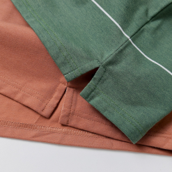 Áo Thun Sọc Nam Trung Niên Phối Sọc Nhuyễn Có Túi Thun Cotton (Có size 3x) - AS056