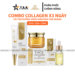 Combo Kem Face Ngày Collagen X3 TN Mỹ Phẩm Đông Anh - CBFACEX3TNNGAY